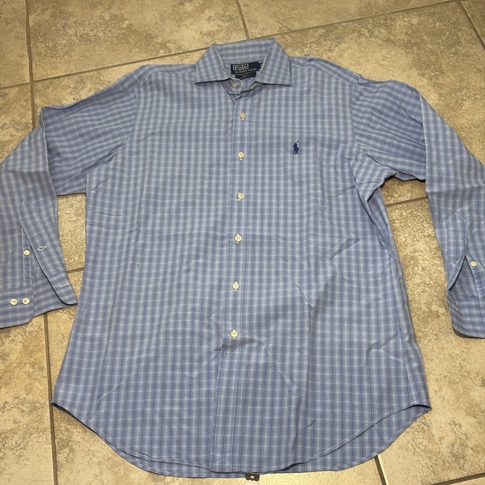 Ralph Lauren Men's Blue and White Checkered Shirt - Picture 2 of 11